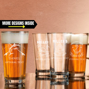 Fishing Design Beer Glasses | Custom Fishing Gifts